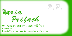 maria prifach business card